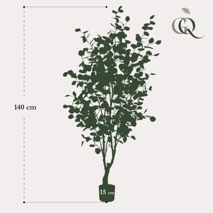 Kunstplant - Eucalyptus - Blauwe Gomboom - 140 cm - Image 5